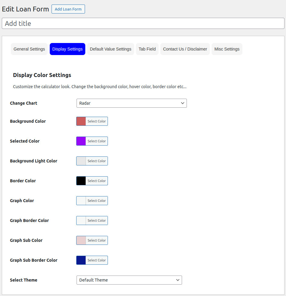 display settings default pro